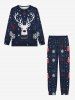 Plus Size Men's Christmas Tree Snowflake Print Pajama Jogger Pants -  