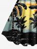 Robe débardeur hawaïenne grande taille à imprimé ombré cocotier soleil ciel et ciel - Vert clair 6X