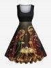 Christmas Nativity of Jesus Print Plus Size Matching Outfit For Couples -  