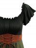 Robe à lacets à œillets avec volants ruchés -  L