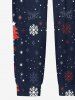 Men's Pajama Christmas Elk Snowflake Print T-shirt and Jogger Pants Plus Size Matching Set -  