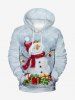 Christmas Ball Snowman Snowflake Gift Box Print Plus Size Matching Outfit For Couples -  