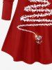 Christmas Tree Santa Claus Glitter 3D Print Plus Size Matching Pajama Set -  
