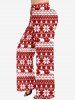 Christmas Tree Santa Claus Glitter 3D Print Plus Size Matching Pajama Set -  