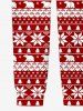 Christmas Tree Santa Claus Glitter 3D Print Plus Size Matching Pajama Set -  
