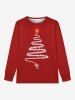 Christmas Tree Santa Claus Glitter 3D Print Plus Size Matching Pajama Set -  