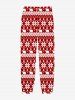 Christmas Tree Santa Claus Glitter 3D Print Plus Size Matching Pajama Set -  
