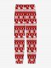 Christmas Tree Santa Claus Glitter 3D Print Plus Size Matching Pajama Set -  