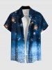 Christmas Snowflake Galaxy Sparkling Sequin 3D Print Plus Size Matching Outfit For Couples -  