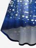 Christmas Tree Galaxy Star Musical Notes Print Plus Size Matching Outfit For Couples -  