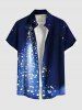 Christmas Tree Galaxy Star Musical Notes Print Plus Size Matching Outfit For Couples -  