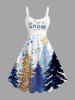 Christmas Tree Star Paint Splatter Sparkling Sequin 3D Print ​Plus Size Matching Outfit For Couples -  