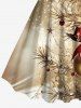Plus Size Glitter Christmas Tree Ball Bowknot Print A Line Dress -  