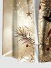 Plus Size Glitter Christmas Tree Ball Bowknot Print Button Pocket Shirt For Men -  