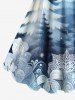 Plus Size Christmas Tree Snowflake Print Tank Dress -  