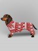 Tenues assorties pour chien et maître avec imprimé sapin de Noël, ours polaire et flocons de neige - Rouge 
