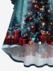 Christmas Tree Ball Star Snowflake Gift Box Print Plus Size Matching Outfit For Couples -  