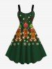 Christmas Ball Gingerbread Snowflake Print Plus Size Matching Outfit For Couples -  