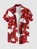 Christmas Hat Goose Candy Gift Print Plus Size Matching Outfit For Couples -  