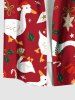 Christmas Hat Goose Candy Gift Print Plus Size Matching Outfit For Couples -  
