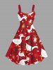 Christmas Hat Goose Candy Gift Print Plus Size Matching Outfit For Couples -  