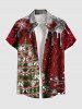 Christmas Tree Flower Snowflake Paint Drop Print Plus Size Matching Outfit For Couples -  
