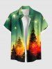 Christmas Tree Fireworks Print Plus Size Matching Outfit For Couples -  