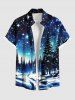Christmas Tree Galaxy Star Print Plus Size Matching Outfit For Couples -  