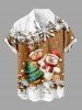 Christmas Tree Gingerbread Snowflake Snowman Print Plus Size Matching Outfit For Couples -  