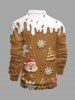 Christmas Tree Gingerbread Snowflake Santa Claus Print Plus Size Matching Outfit For Couples -  