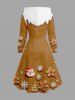 Christmas Tree Gingerbread Snowflake Santa Claus Print Plus Size Matching Outfit For Couples -  