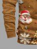 Christmas Tree Gingerbread Snowflake Santa Claus Print Plus Size Matching Outfit For Couples -  