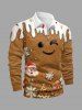 Christmas Tree Gingerbread Snowflake Santa Claus Print Plus Size Matching Outfit For Couples -  