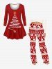 Matching Tree Santa Claus Snowflakes Pola Bear Christmas Pajamas Dog and Owner Matching Outfits Sleepwear Set -  