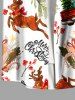 Plus Size Christmas Tree Elk Car Letters Print Button Pocket Shirt For Men -  