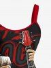 Plus Size Christmas Santa Claus Guitar Letters Print A Line Dress -  