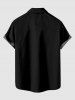 Chemise à boutons grande taille pour homme, motif Père Noël et guitare, avec poche boutonnée. - Noir S