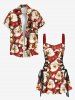 Christmas Snowflake Duck Print Lace Up A Line Dress -  