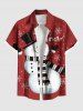 Christmas Snowman Snowflake Print Plus Size Matching Outfit For Couples -  