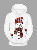 Christmas Santa Claus Plaid Hat Scarf Gloves Print Plus Size Matching Outfit For Couples -  