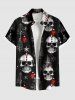 Christmas Tree Skull Snowflake Print Plus Size Matching Outfit For Couples -  