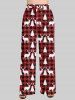 Women's Christmas Elk Snowflake Print Plus Size Matching Pajama Set -  
