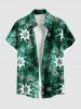 Tropical Leaf Floral Pattern Print Plus Size Matching Hawaii Beach Outfit For Couples -  