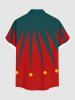 Chemise à poches et boutons imprimés de clochettes de Noël grande taille pour hommes - Rouge 6XL