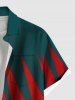 Chemise à poches et boutons imprimés de clochettes de Noël grande taille pour hommes - Rouge 6XL