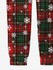 Plus Size Men's Christmas Plaid Snowflake Print Jogger Pants -  