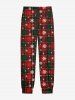 Plus Size Men's Christmas Plaid Snowflake Print Jogger Pants -  