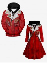 Christmas Gingerbread Candy Suit Pattern Print Plus Size Matching Outfit For Couples -  