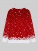 Ensemble de pyjamas de Noël assortis pour couples, motif élans et flocons de neige - Rouge 