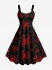 Christmas Holly Fruit Snowflake Print Plus Size Matching Outfit For Couples -  